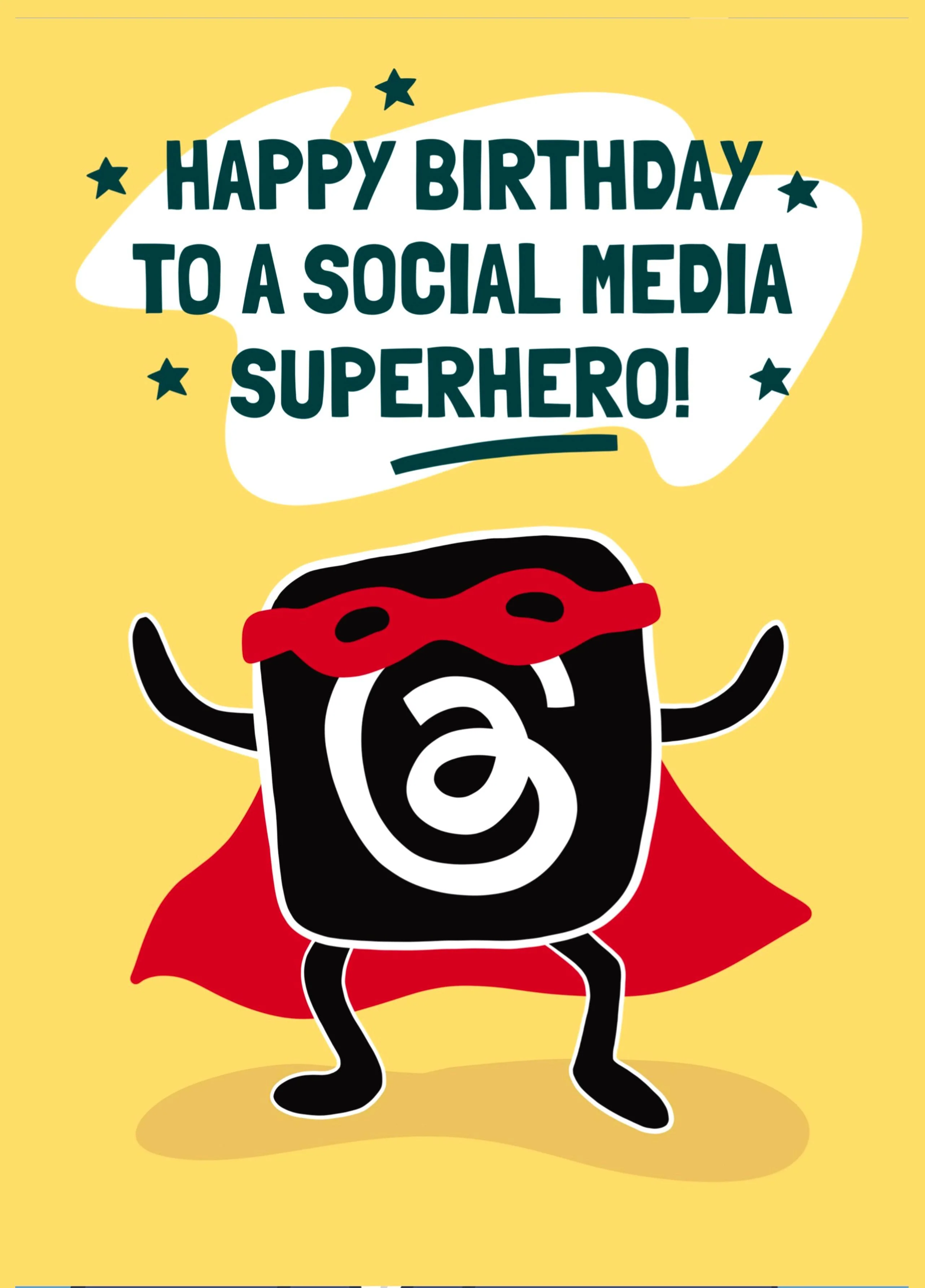 Funny Birthday Card For Social Media Fans